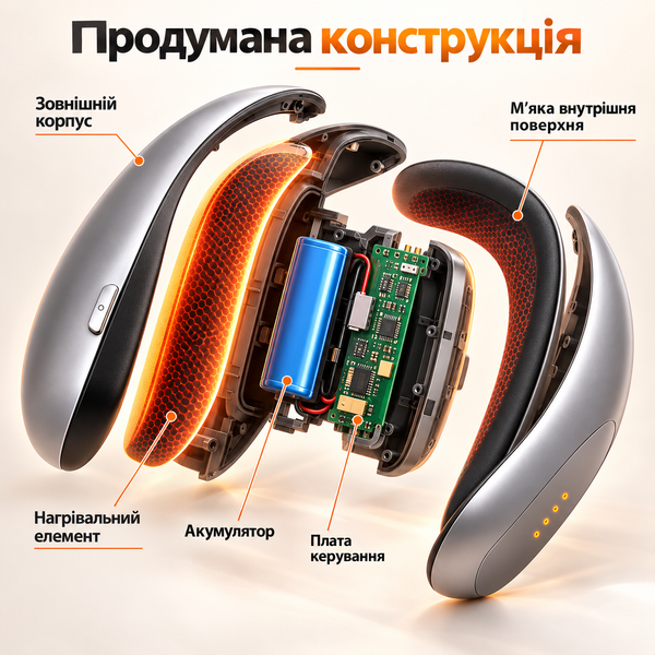 Акумуляторний обігрівач для шиї Handy Heater, 4 режими, USB 2018901 фото