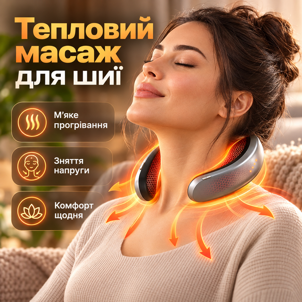 Акумуляторний обігрівач для шиї Handy Heater, 4 режими, USB 2018901 фото