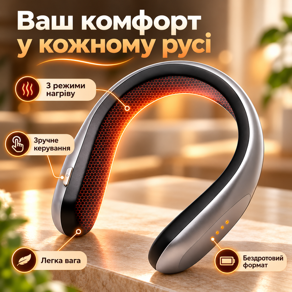 Акумуляторний обігрівач для шиї Handy Heater, 4 режими, USB 2018901 фото