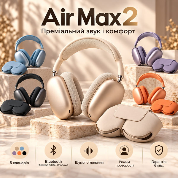 Беспроводные наушники Air Max 2 с ANC, режимом прозрачности и Digital Crown xg7c фото
