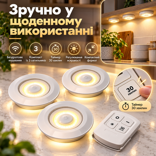 LED-лампа BL-1012 с пультом, 2 режима яркости и таймером 30 мин ws69139 фото