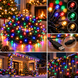 LED-гірлянда-нитка 50 м 500 LED, 220 В, чорний провід, теплий білий / мульти KAR-LU991/2 фото 3