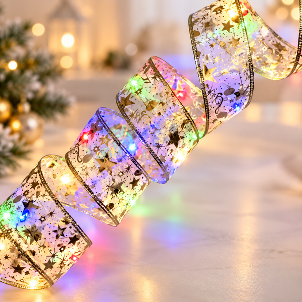 Светодиодная LED-гирлянда-лента 5 м на батарейках AA, прозрачный провод KAR-MA419/3 фото