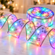 Светодиодная LED-гирлянда-лента 5 м на батарейках AA, прозрачный провод KAR-MA419/3 фото 1