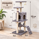 Игровой комплекс для кошек APOLLO-1 50&times;40&times;125 см с домиком, гамаком и когтеточкой M17979 фото 2