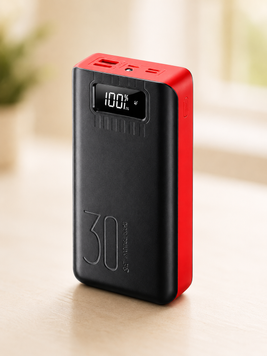 Power Bank KL112 30000 мА&middot;год з LED-дисплеєм і ліхтариком AsJS-177 фото