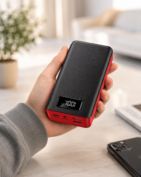 Power Bank KL112 30000 мА&middot;год з LED-дисплеєм і ліхтариком AsJS-177 фото