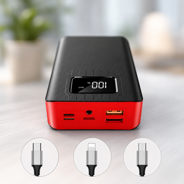 Power Bank KL112 30000 мА&middot;год з LED-дисплеєм і ліхтариком AsJS-177 фото