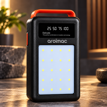 Power Bank Aroimac 80000 mAh з LED-ліхтарем, дисплеєм і ручкою M17934 фото