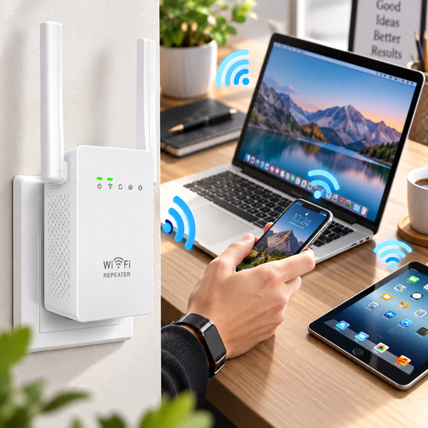 Wi-Fi ретранслятор WR02E до 300 Мбіт/с з 2 антенами та WPS AsKL-02ES фото