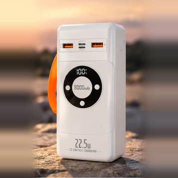 Power Bank 80000 mAh з 4 USB-виходами, швидкою зарядкою та ліхтариком 24020113 фото