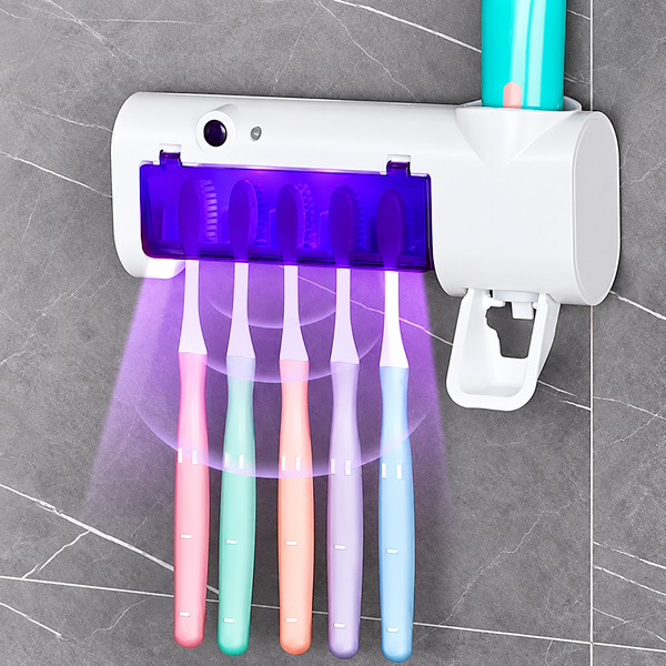 Настінний стерилізатор для зубних щіток BRUSH STERILIZER з УФ-обробкою та дозатором пасти 2017139 фото