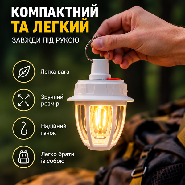 Аварийная LED-лампа PLD-T38 с Power Bank, Type-C и солнечной зарядкой sp10582 фото