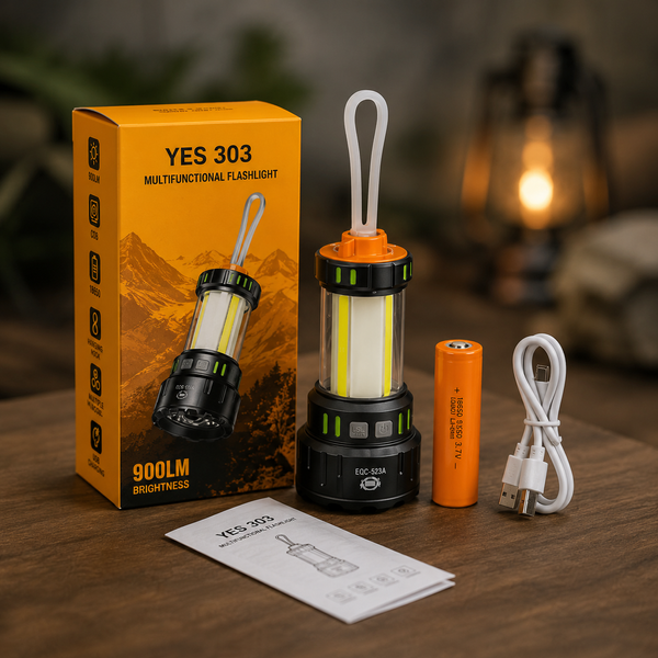 Аккумуляторный фонарь YES 303 LED + COB, до 900 лм, USB, 18650 sp10611 фото