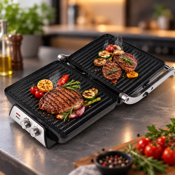 Электрогриль контактный Domotec R-2684 2000 Вт, раскрытие 180&deg; 2019102 фото